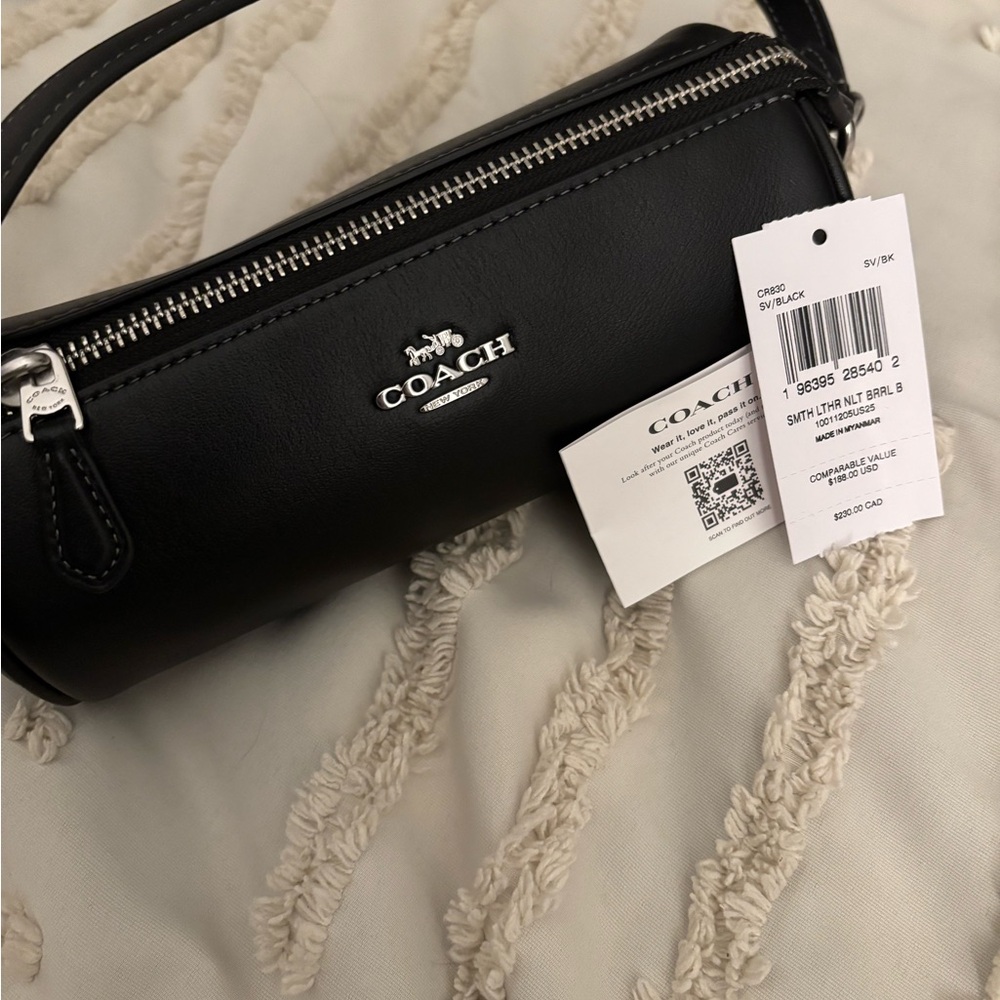 Coach Black Leather Wristlet
